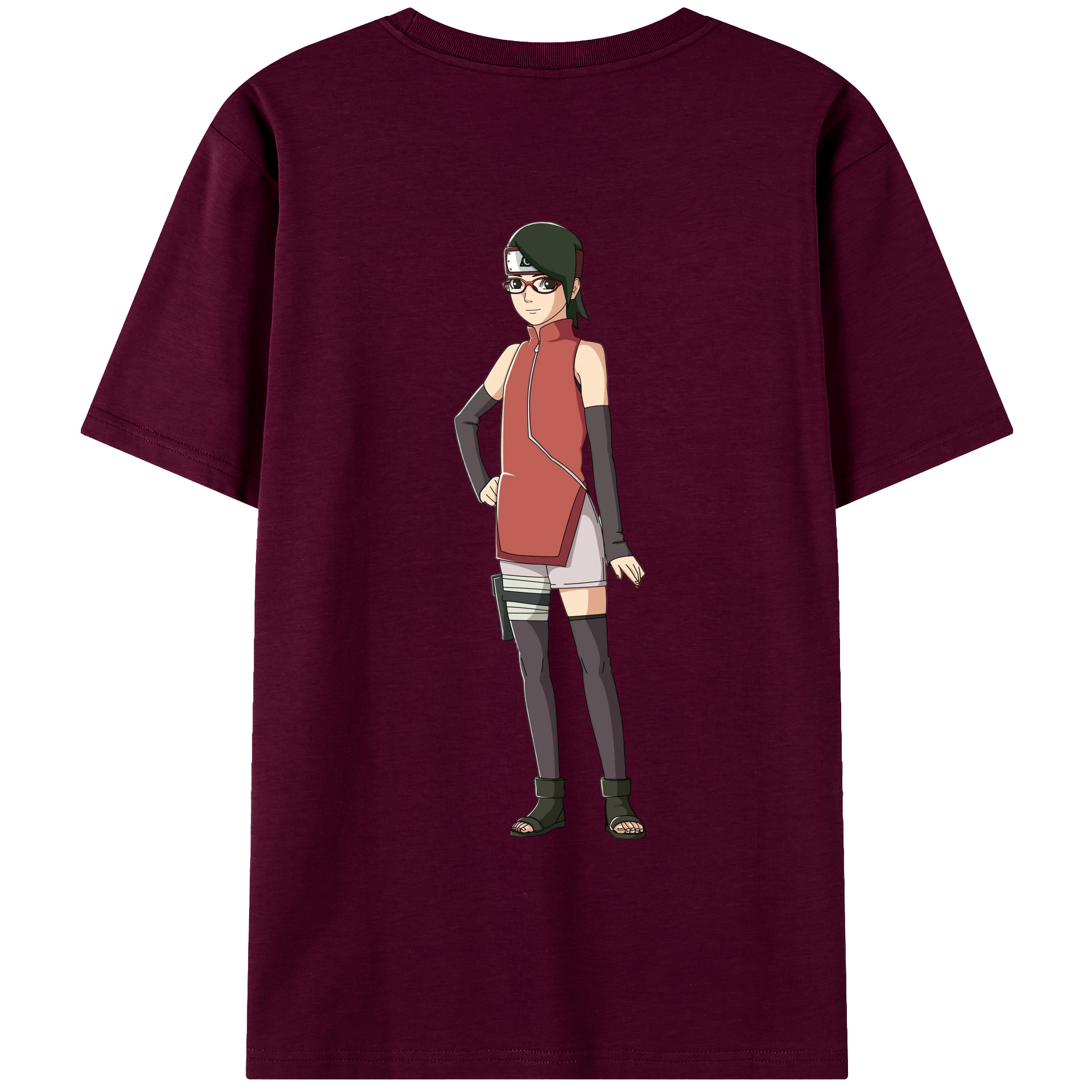 （画像用） NARUTO -ナルト- うちは サラダ Uchiha Sarada レディース半袖Tシャツ(バックプリント)